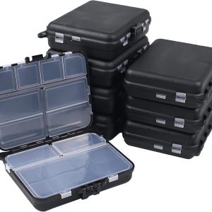 Avlcoaky Small Tackle Box 8 Pack Mini Terminal Tackle Boxes Organizer Plastic Fishing Lure Box Storage Containers Fly Fishing Boxes Lure Bait Storage Case