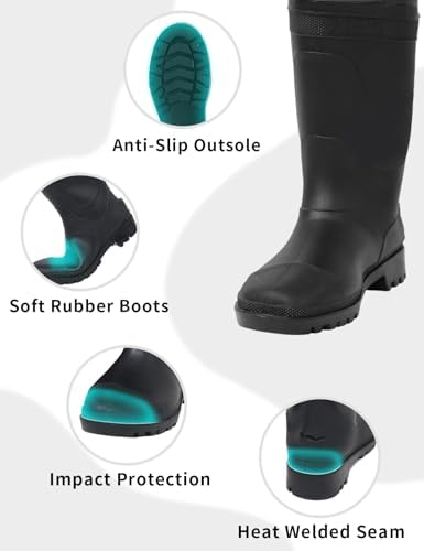 Waterproof Fishing Waders for Men Women| 2-Ply Nylon/PVC Chest Wader with Boots for Fly Fishing - Image 5
