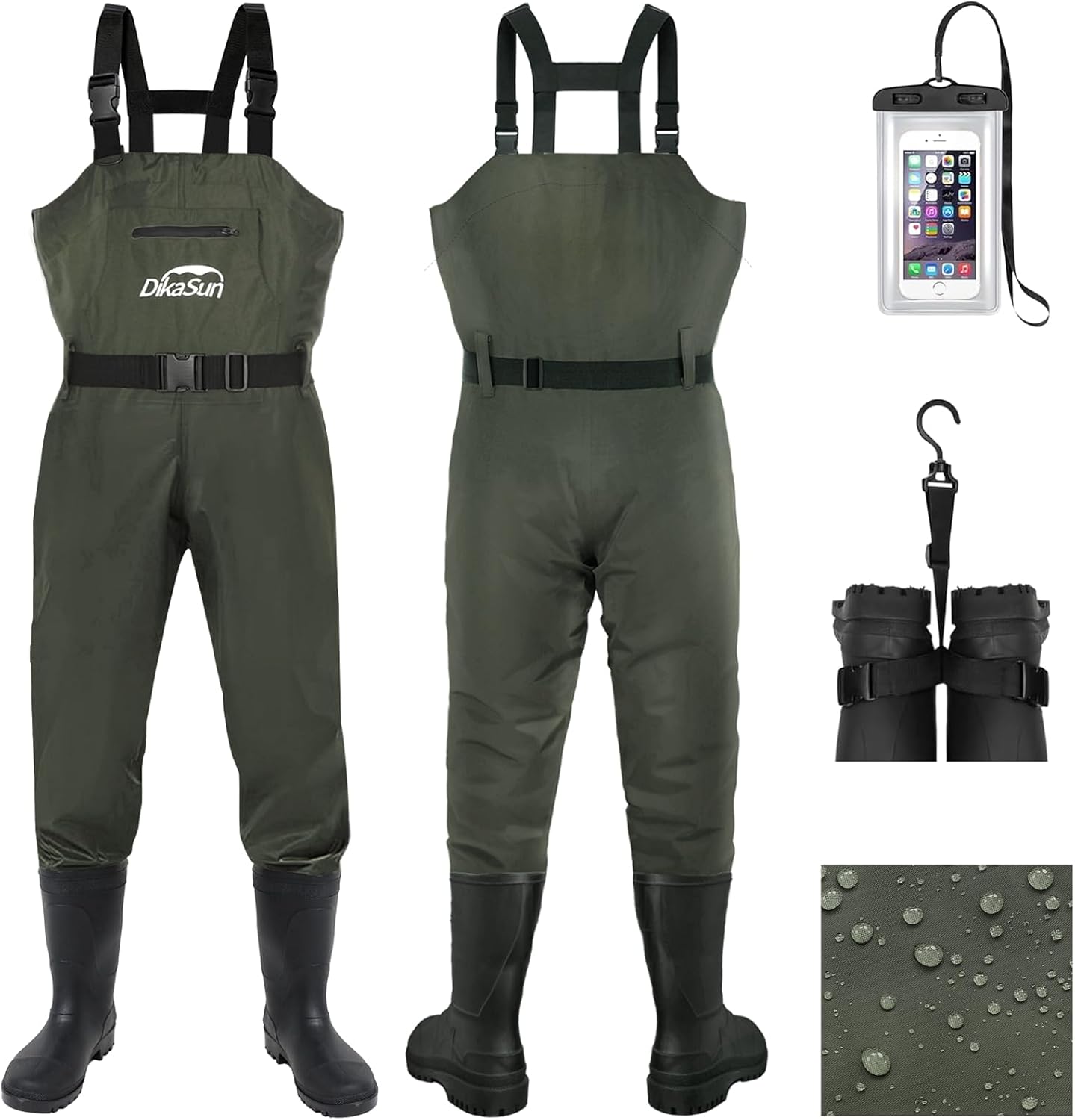 Waterproof Fishing Waders for Men Women| 2-Ply Nylon/PVC Chest Wader with Boots for Fly Fishing - Image 9